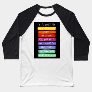 Classroom and home kid emotion resource Baseball T-Shirt